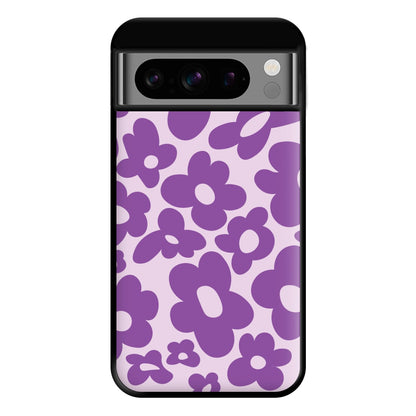 Purple Flowers - Trippy Patterns Phone Case for Google Pixel 8 Pro