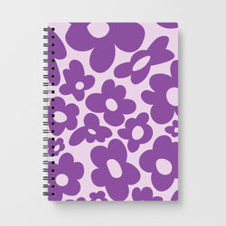 Purple Flowers - Trippy Patterns Notebook