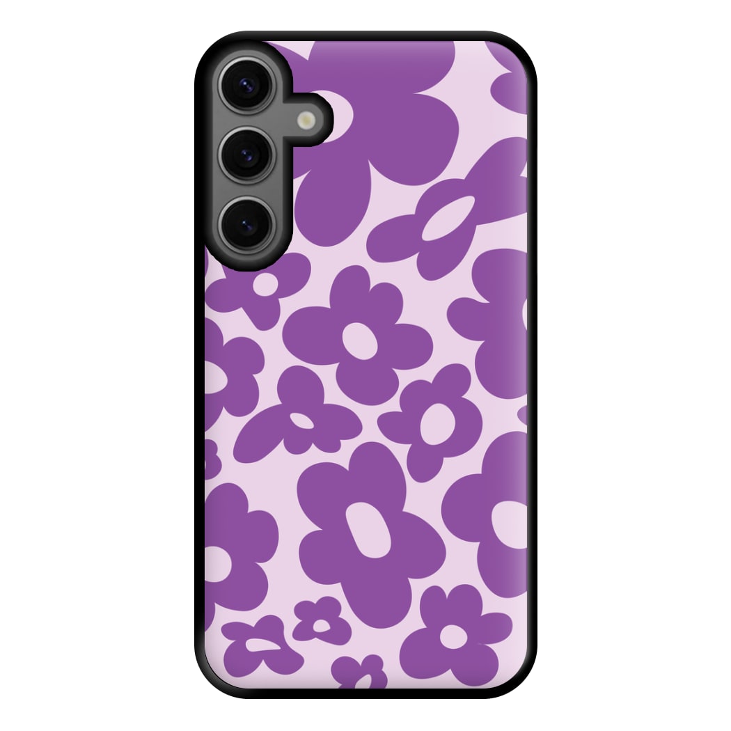 Purple Flowers - Trippy Patterns Phone Case for Galaxy S23FE