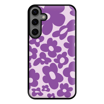 Purple Flowers - Trippy Patterns Phone Case for Galaxy S23FE