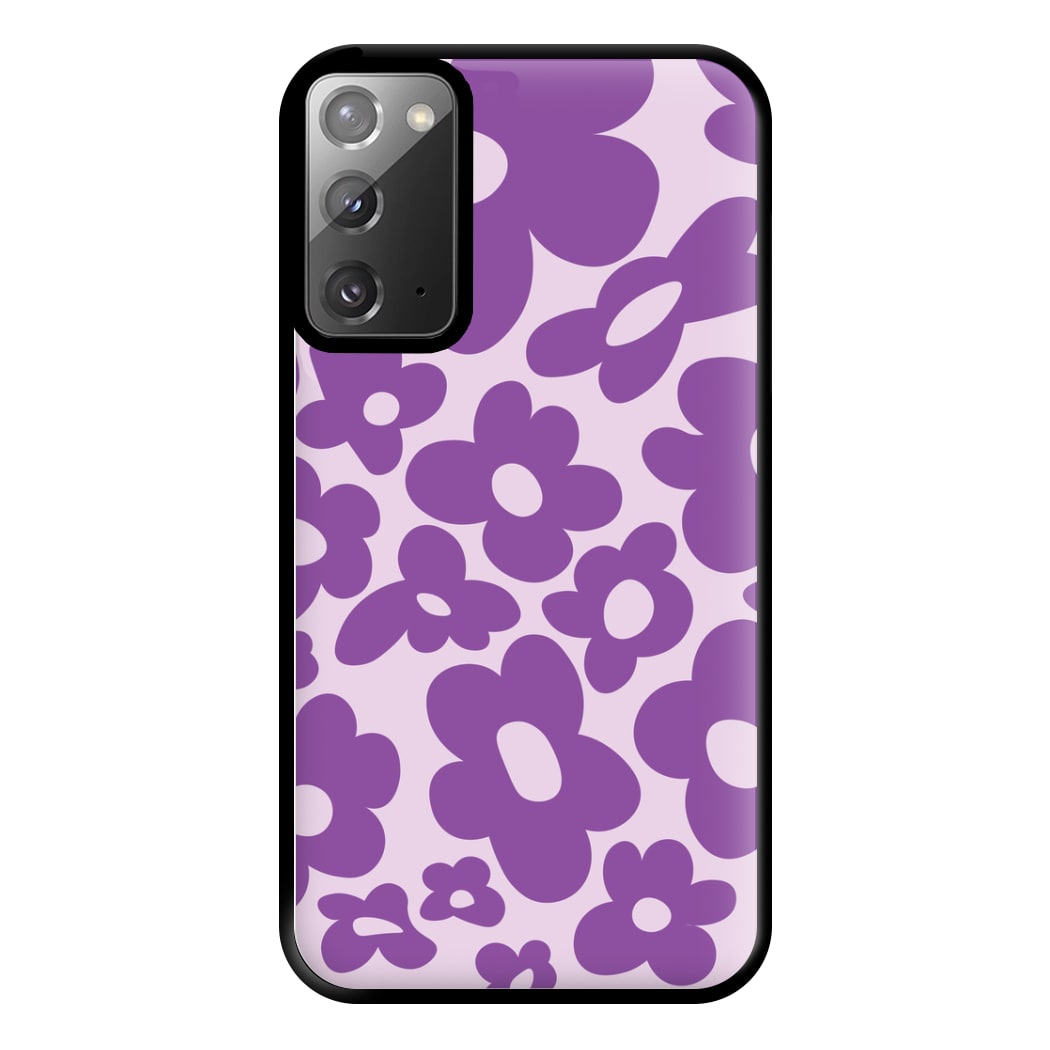 Purple Flowers - Trippy Patterns Phone Case for Galaxy Note 20 Ultra