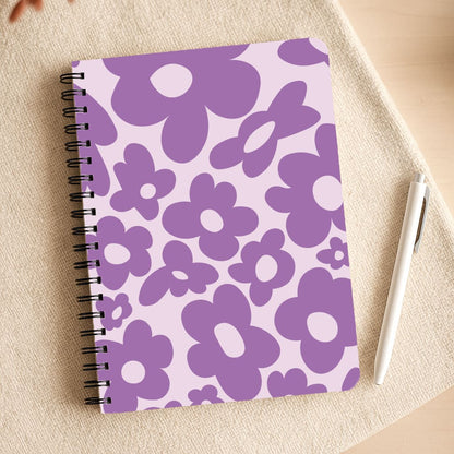 Purple Flowers - Trippy Patterns Notepad