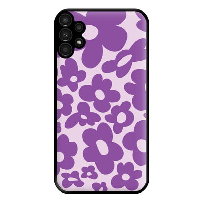 Purple Flowers - Trippy Patterns Phone Case for Galaxy A13