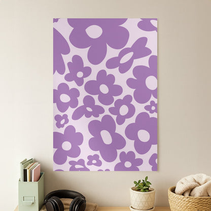 Purple Flowers - Trippy Patterns Poster
