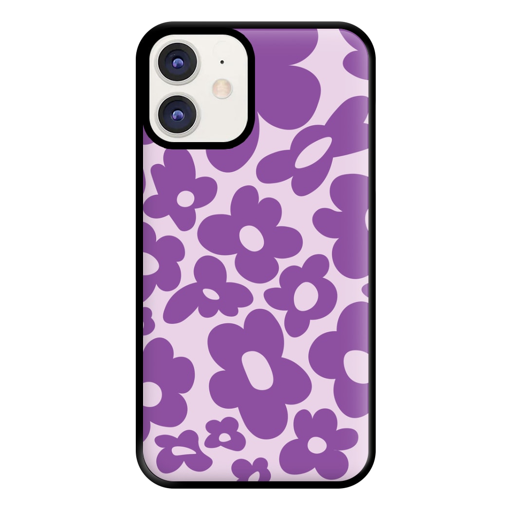 Purple Flowers - Trippy Patterns Phone Case for iPhone 12 / 12 Pro