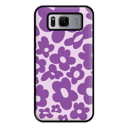 Purple Flowers - Trippy Patterns Phone Case for Galaxy S8 Plus