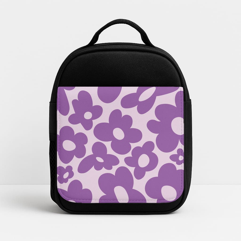 Purple Flowers - Trippy Patterns Insulated Lunchbox