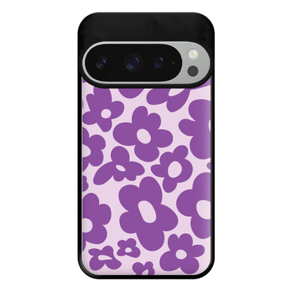 Purple Flowers - Trippy Patterns Phone Case for Google Pixel 9 Pro XL