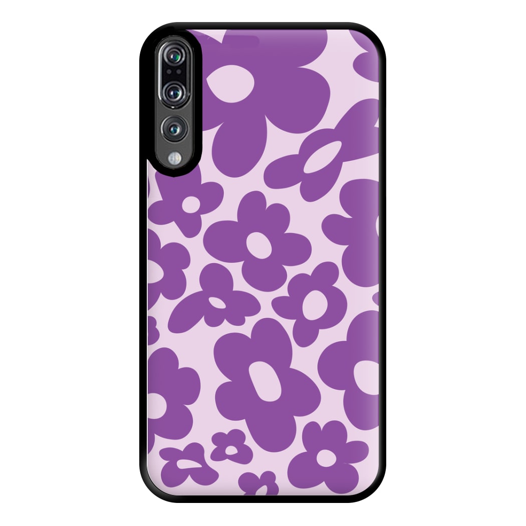 Purple Flowers - Trippy Patterns Phone Case for Huawei P20 Pro