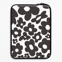 Black Flowers - Trippy Patterns Universal Laptop Sleeve