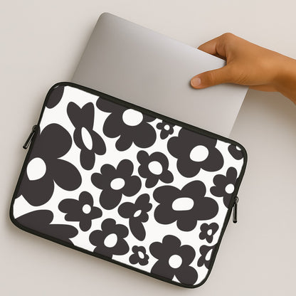Black Flowers - Trippy Patterns MacBook Case