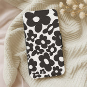 Black Flowers - Trippy Patterns Flip / Wallet Phone Case 5
