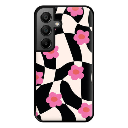 Checkboard Flowers - Trippy Patterns Phone Case for Google Pixel 8