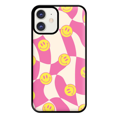 Smiley Checkboard - Trippy Patterns Phone Case for iPhone 11