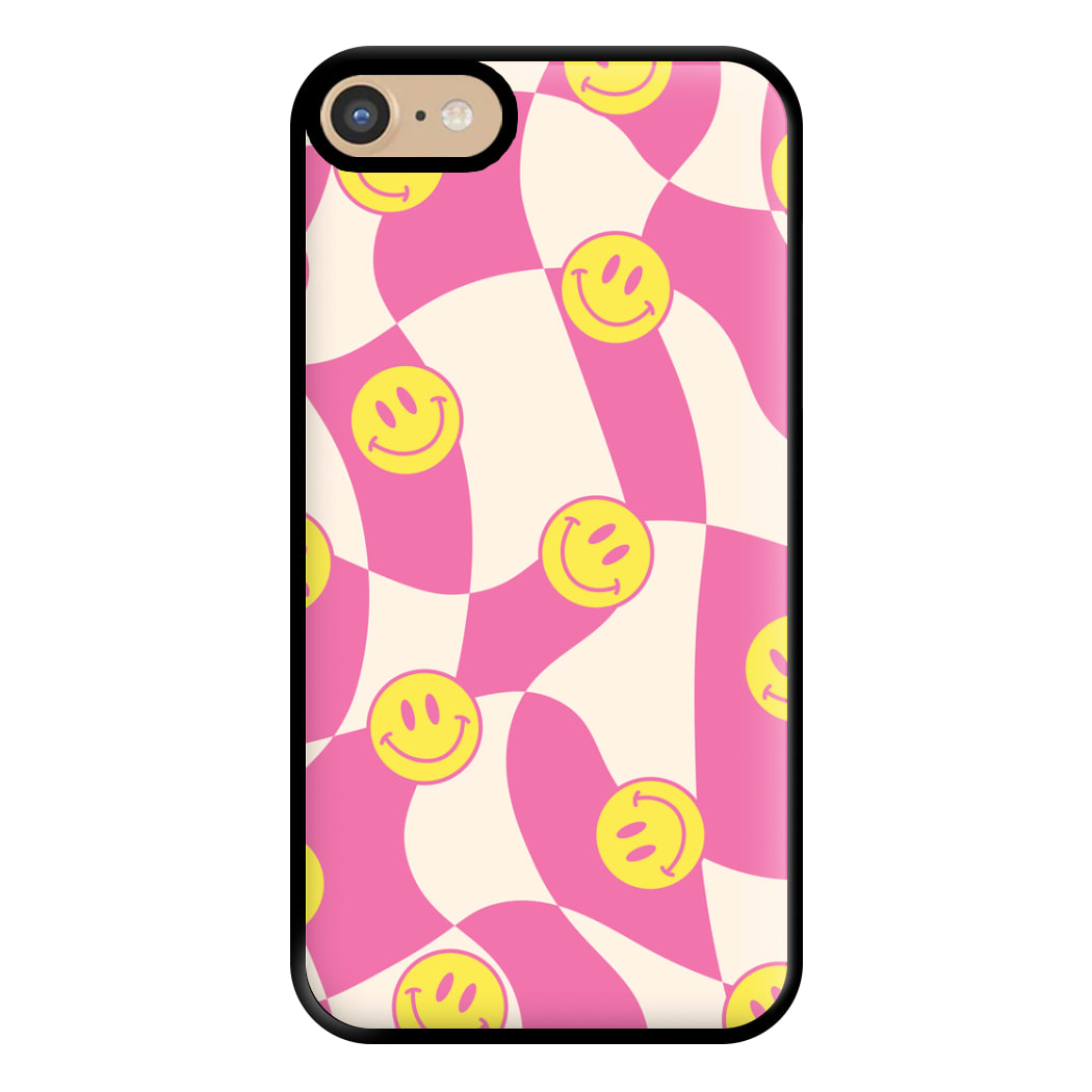 Smiley Checkboard - Trippy Patterns Phone Case for iPhone 6 / 7 / 8 / SE