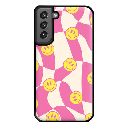 Smiley Checkboard - Trippy Patterns Phone Case for Galaxy S21FE