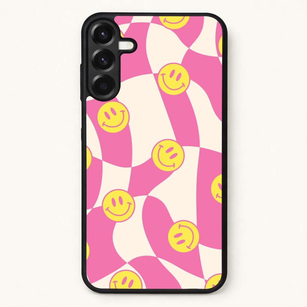 Smiley Checkboard - Trippy Patterns Phone Case for Galaxy A17