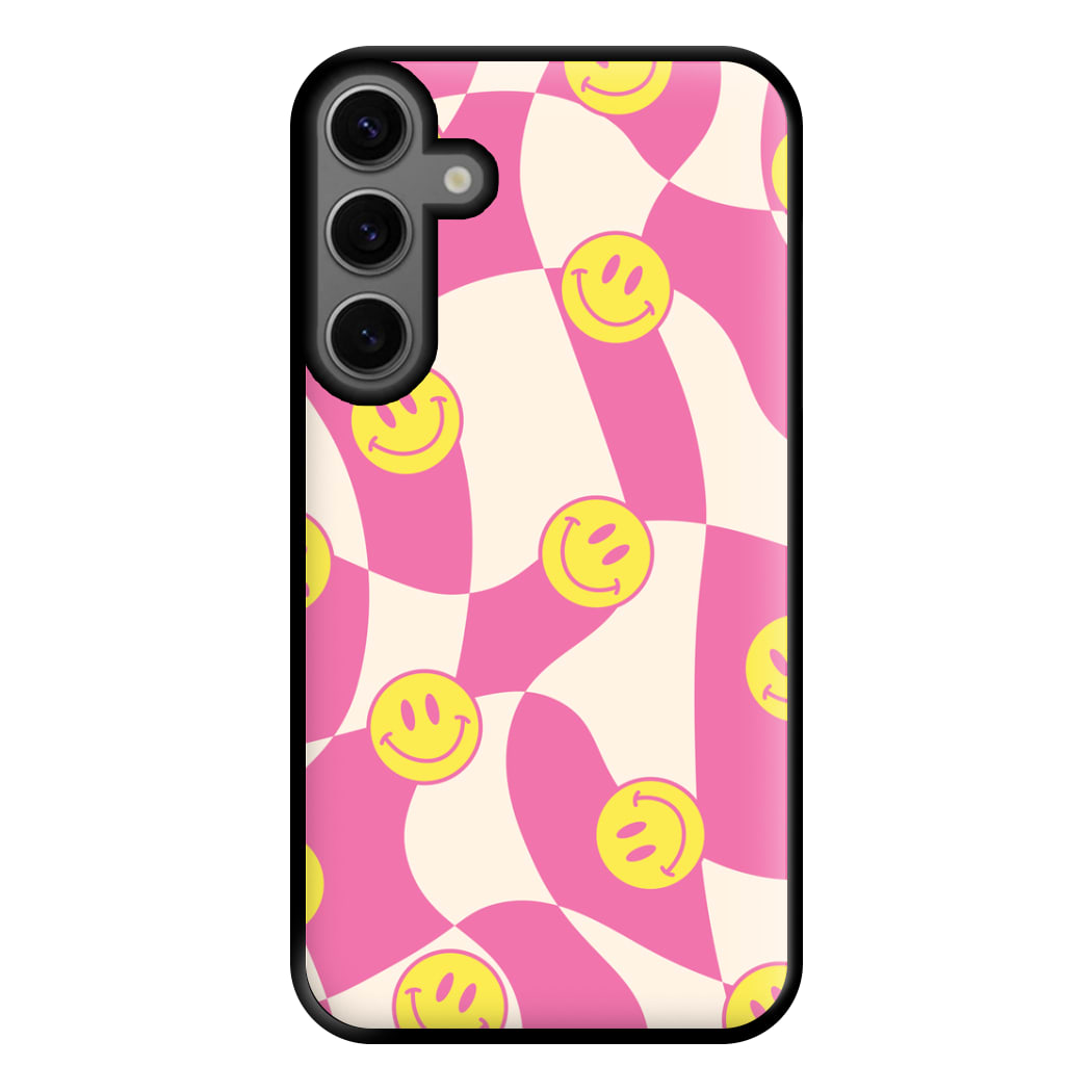 Smiley Checkboard - Trippy Patterns Phone Case for Galaxy S23FE