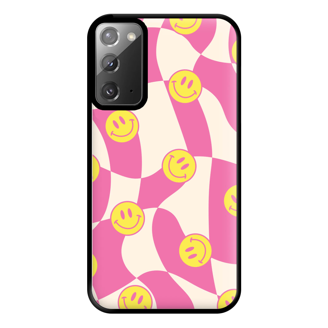 Smiley Checkboard - Trippy Patterns Phone Case for Galaxy Note 20 Ultra