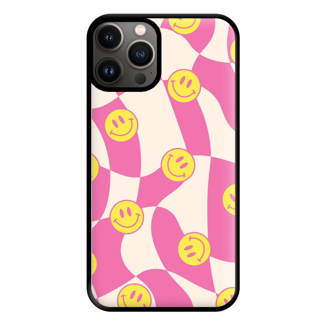 Smiley Checkboard - Trippy Patterns Phone Case for iPhone 13 Pro Max