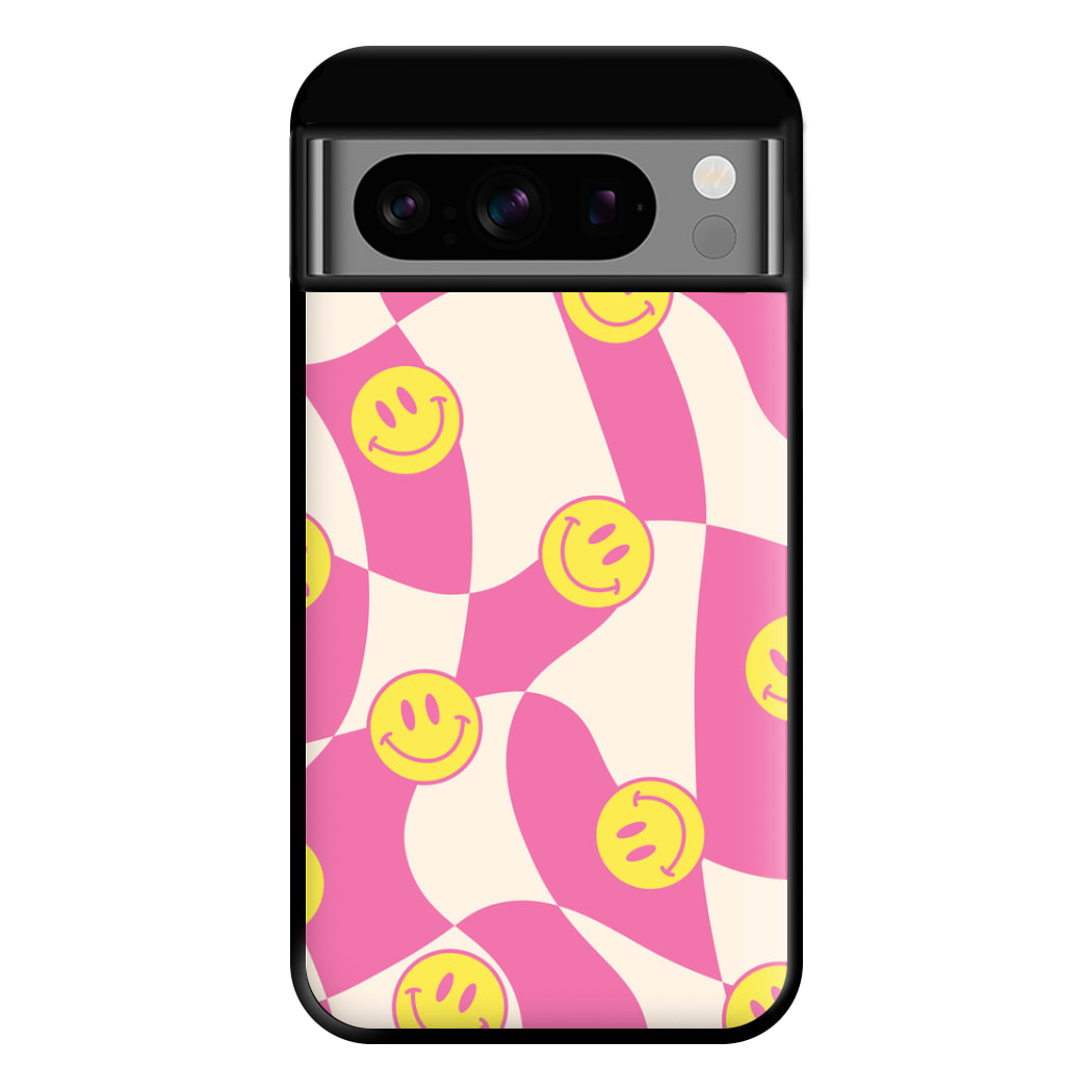 Smiley Checkboard - Trippy Patterns Phone Case for Google Pixel 8 Pro