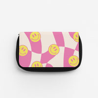 Smiley Checkboard - Trippy Patterns Pencil Case