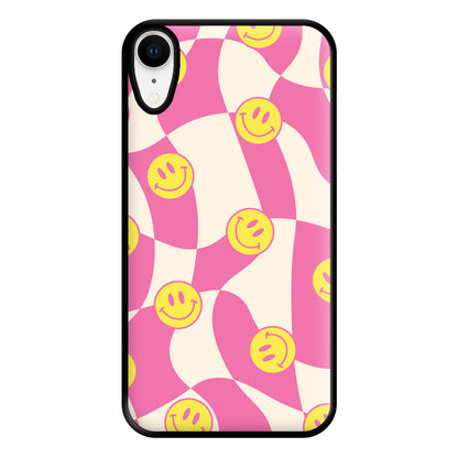 Smiley Checkboard - Trippy Patterns Phone Case for iPhone XR