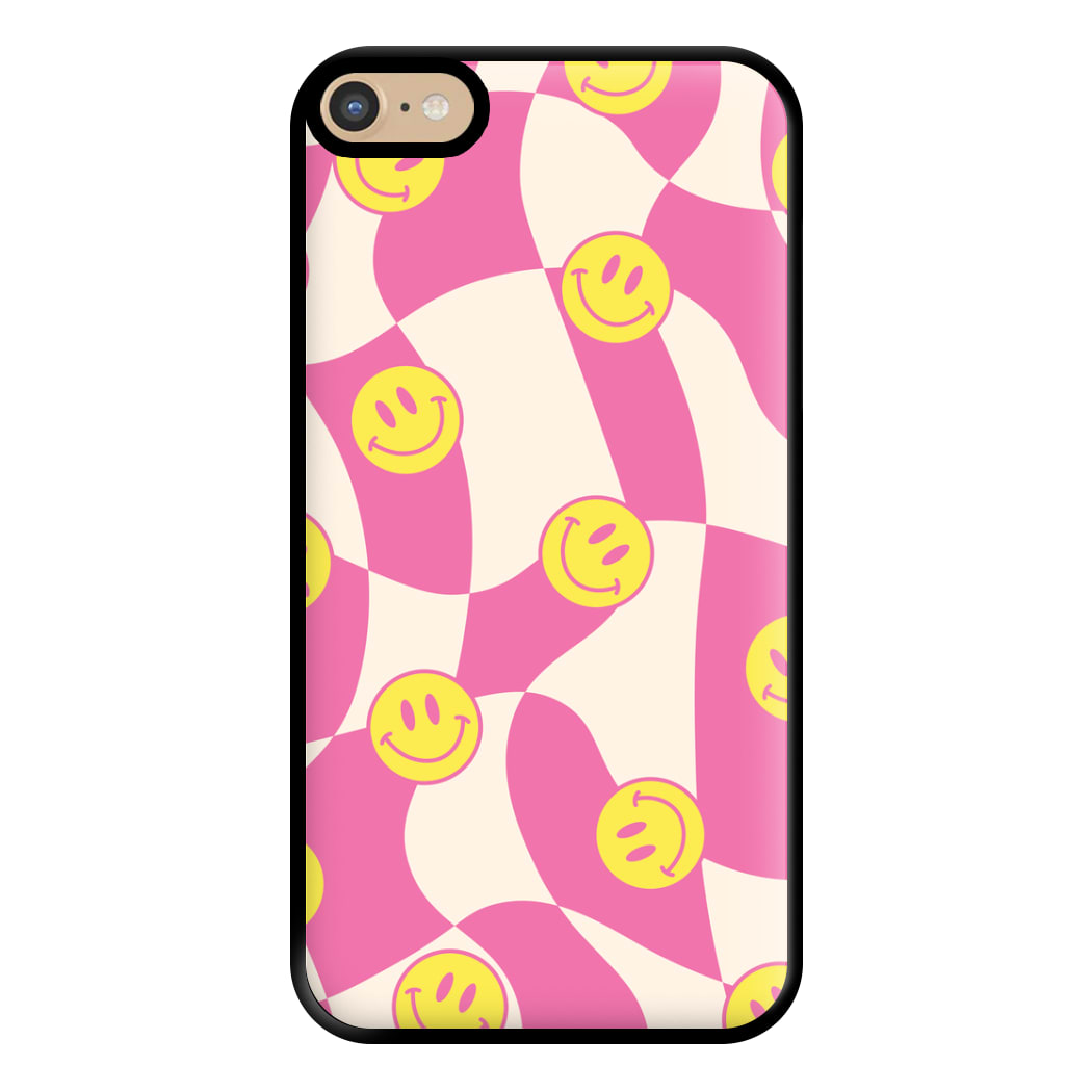 Smiley Checkboard - Trippy Patterns Phone Case for iPhone 6 Plus / 7 Plus / 8 Plus