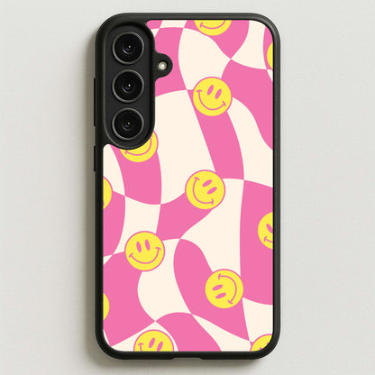 Smiley Checkboard - Trippy Patterns Phone Case for Galaxy S25FE