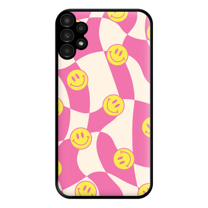 Smiley Checkboard - Trippy Patterns Phone Case for Galaxy A13