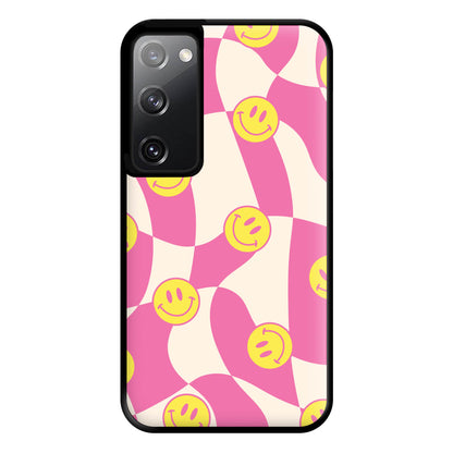 Smiley Checkboard - Trippy Patterns Phone Case for Galaxy S20