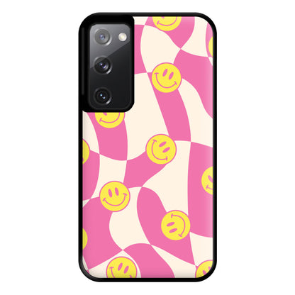 Smiley Checkboard - Trippy Patterns Phone Case for Galaxy S20FE