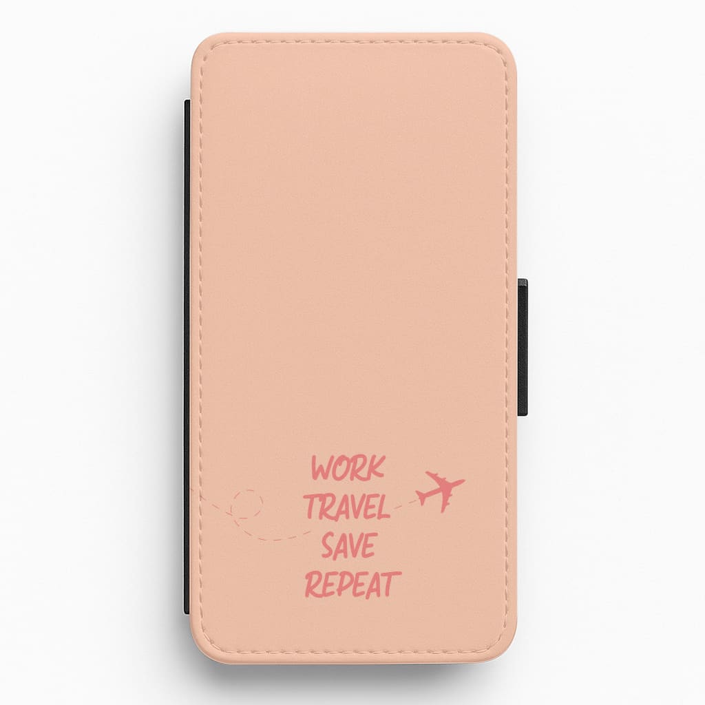 Work Travel Save Repeat - Travel Flip / Wallet Phone Case