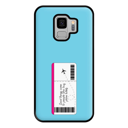 Buy Plane Tickets - Travel Phone Case for Galaxy S9 Plus