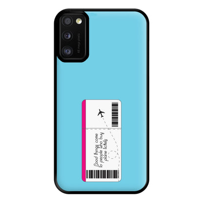 Buy Plane Tickets - Travel Phone Case for Galaxy A41