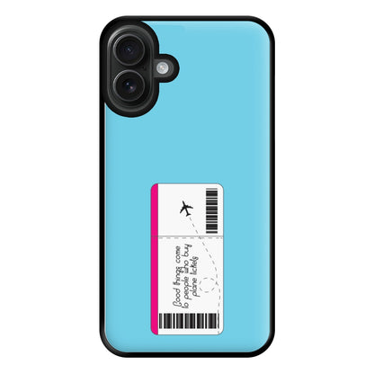 Buy Plane Tickets - Travel Phone Case for iPhone 16 Plus