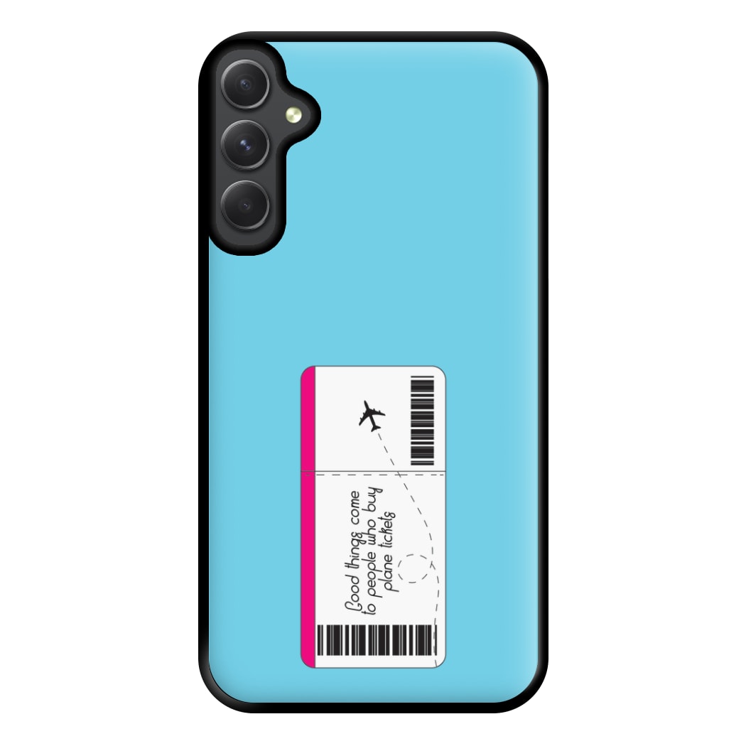 Buy Plane Tickets - Travel Phone Case for Galaxy A34