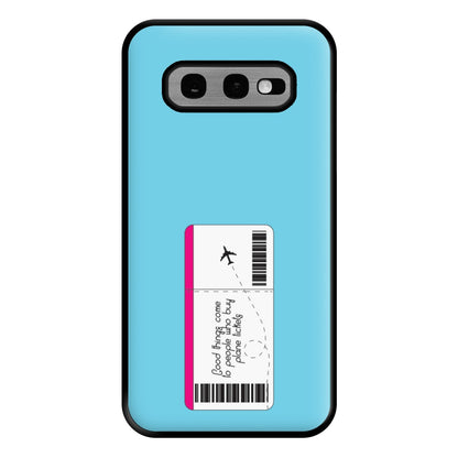 Buy Plane Tickets - Travel Phone Case for Galaxy S10e