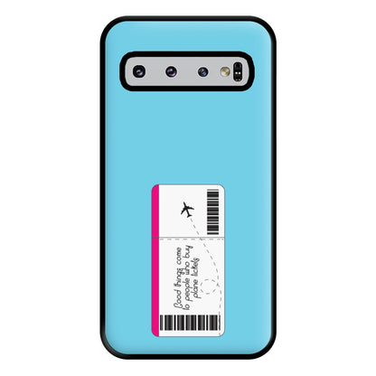 Buy Plane Tickets - Travel Phone Case for Galaxy S10 Plus