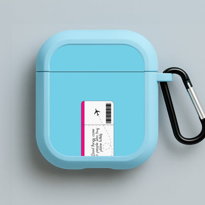 Buy Plane Tickets - Travel Blue AirPods Case