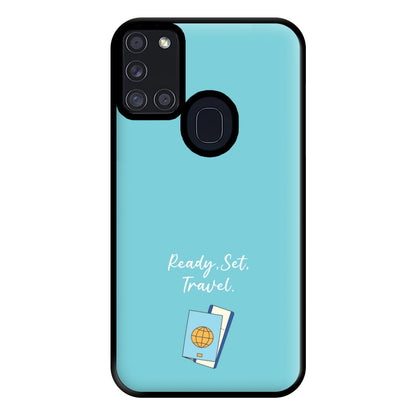 Ready Set Travel - Travel Phone Case for Galaxy A21s