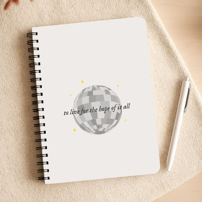 To Live For The Hope Of It All - Taylor Notepad