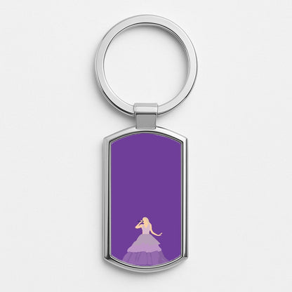 Purple Dress - Taylor Silver Keyring
