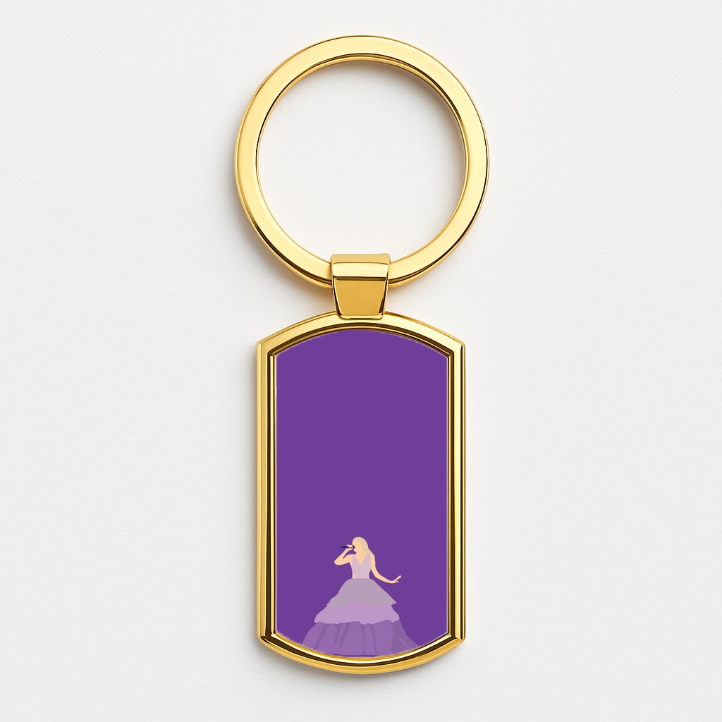 Purple Dress - Taylor Gold Keyring