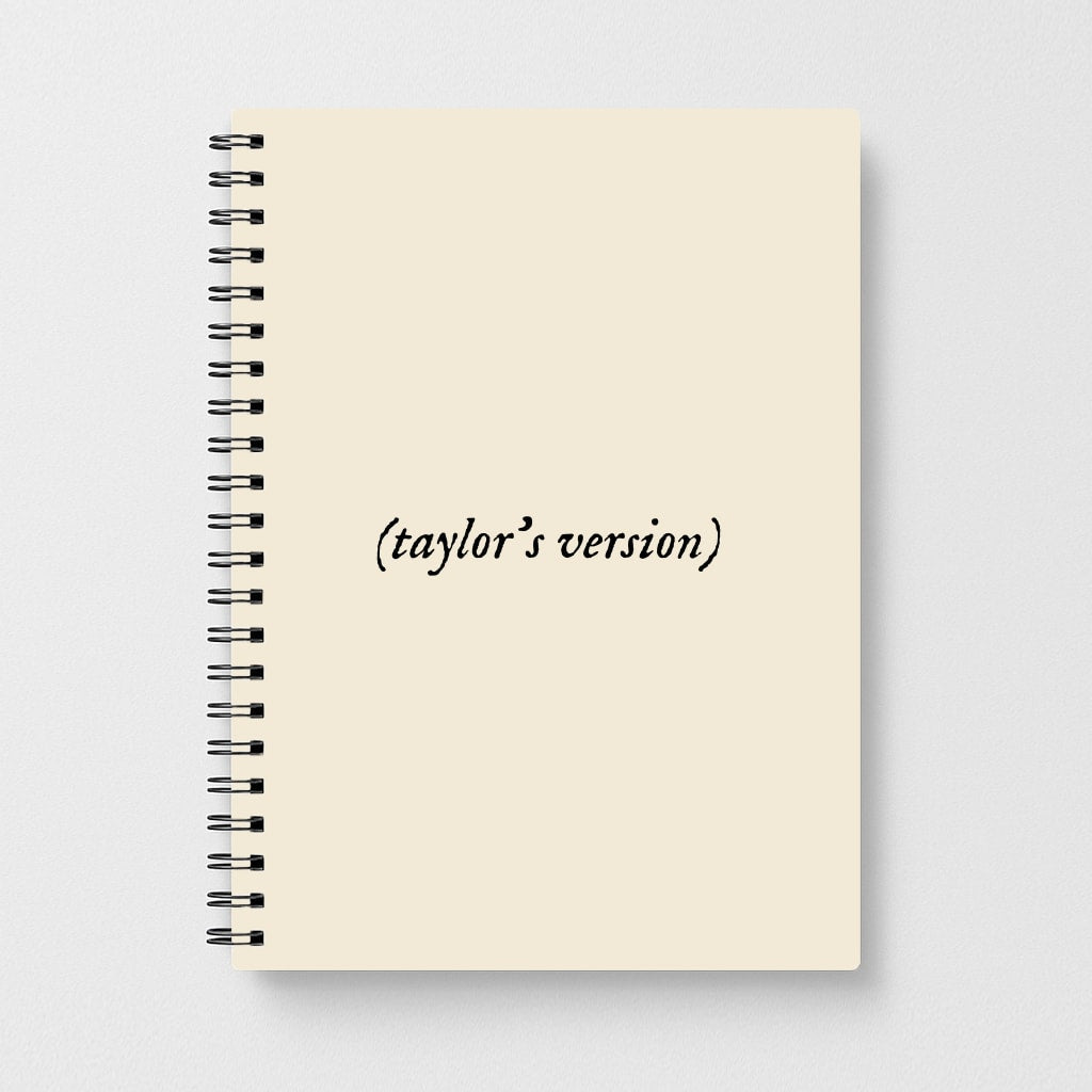 Personalised Taylor's Version Notebook