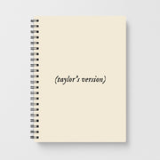 Personalised Taylor's Version Notebook 1