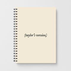 Personalised Taylor's Version Notebook