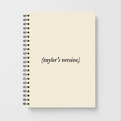 Personalised Taylor's Version Notebook