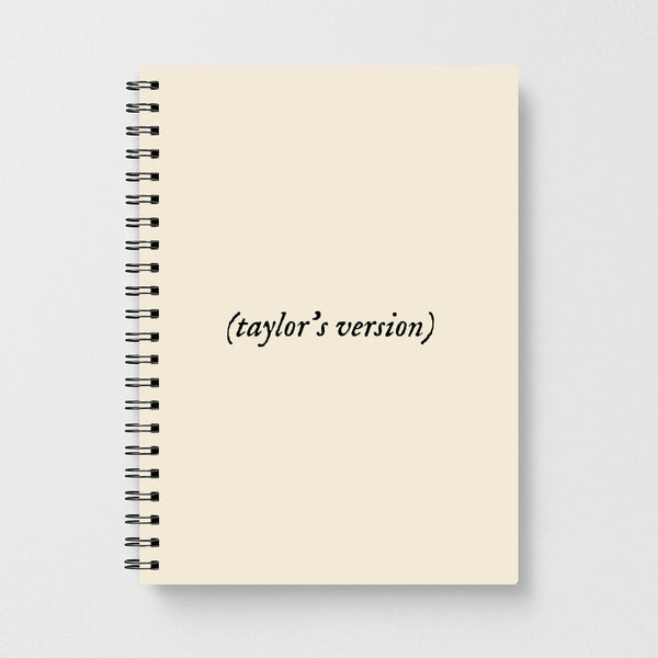 Personalised Taylor's Version Notebook