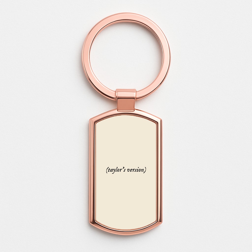 Personalised Taylor's Version Rose Gold Keyring